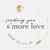 Zendend je meer liefdesbruiloft Favor Ronde Sticker (Voorkant)