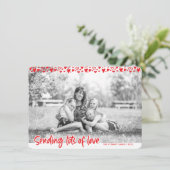 Zendende veel Liefde, familiekaart Foto Valentijn Kaart (Staand voorkant)