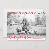Zendende veel Liefde, familiekaart Foto Valentijn Kaart (Voorkant)