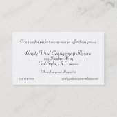 Zending of Accessoire Visitekaartje van winkel (Achterkant)