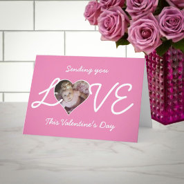 Zending you Love Photo in hart Valentijn Feestdagen Kaart