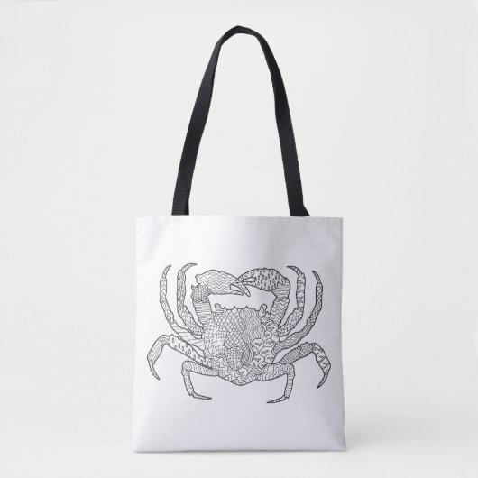 Zendoodle Crab 2 Tote Bag (Voorkant)