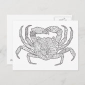 Zendoodle Crab Briefkaart (Voorkant / Achterkant)