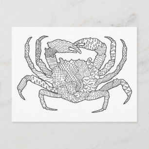 Zendoodle Crab Briefkaart