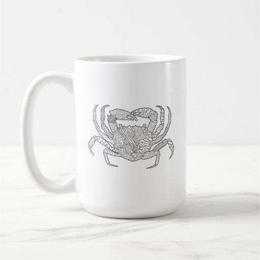 Zendoodle Crab Koffiemok (Links)