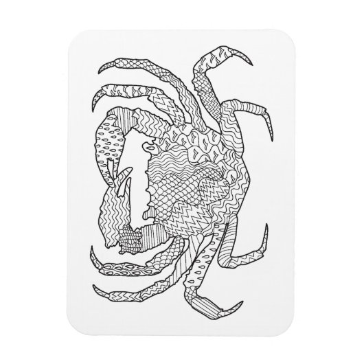 Zendoodle Crab Magneet (Verticaal)