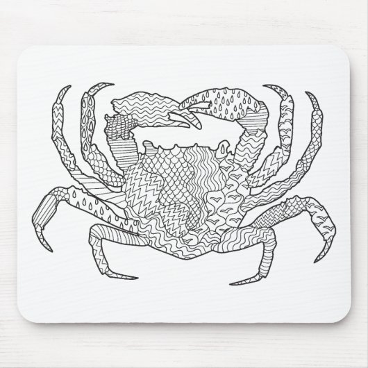 Zendoodle Crab Muismat (Voorkant)