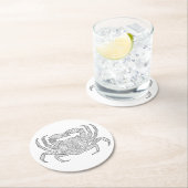 Zendoodle Crab Ronde Kartonnen Onderzetter (Insitu)