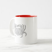 Zendoodle Crab Tweekleurige Koffiemok (Voorkant links)