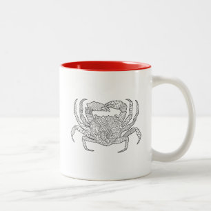 Zendoodle Crab Tweekleurige Koffiemok