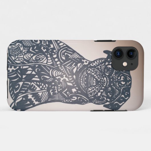 Zendoodle pug Case-Mate iPhone case (Achterkant (horizontaal))