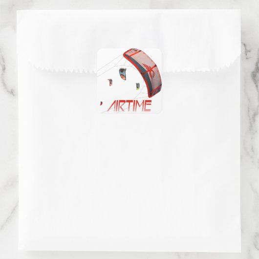 zendtijd vierkante sticker (Tas)