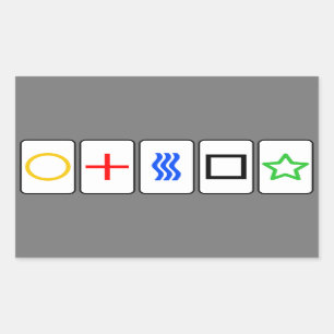 Zener Cards Sticker - Grijs