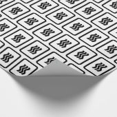 Zener-Kaart | 3 verticale golvende lijnen Cadeaupapier (Hoek)