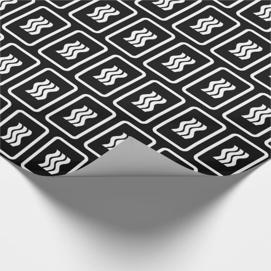 Zener-Kaart | 3 verticale golvende lijnen Cadeaupapier (Hoek)