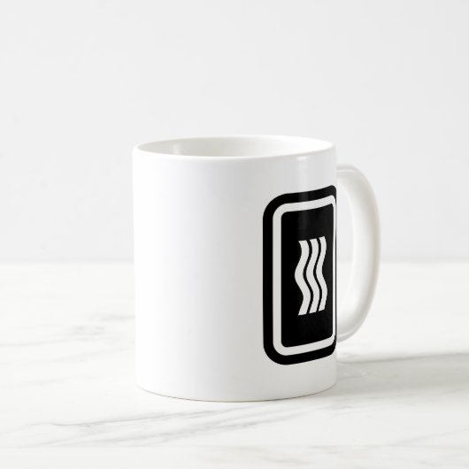 Zener-Kaart | 3 verticale golvende lijnen Koffiemok (Voorkant rechts)