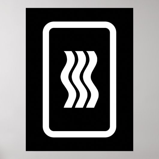 Zener-Kaart | 3 verticale golvende lijnen Poster (Voorkant)