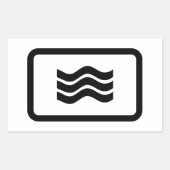 Zener-Kaart | 3 verticale golvende lijnen Rechthoekige Sticker (Voorkant)