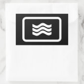 Zener-Kaart | 3 verticale golvende lijnen Rechthoekige Sticker (Tas)