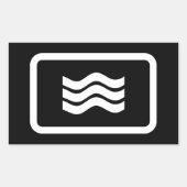 Zener-Kaart | 3 verticale golvende lijnen Rechthoekige Sticker (Voorkant)