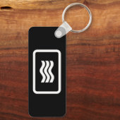 Zener-Kaart | 3 verticale golvende lijnen Sleutelhanger (Achterkant)