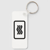 Zener-Kaart | 3 verticale golvende lijnen Sleutelhanger (Achterkant)