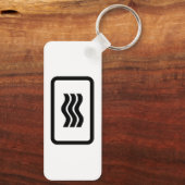 Zener-Kaart | 3 verticale golvende lijnen Sleutelhanger (Achterkant)