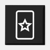 Zener-Kaart | Holle 5 puntige ster Magneet (Voorkant)