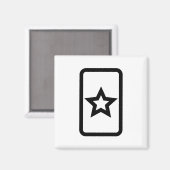 Zener-Kaart | Holle 5 puntige ster Magneet (Voorkant / Achterkant)