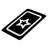 Zener-Kaart | Holle 5 puntige ster Magneet (Linkerzijde)