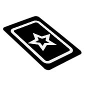 Zener-Kaart | Holle 5 puntige ster Magneet (Rechterzijde)