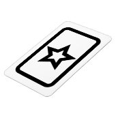 Zener-Kaart | Holle 5 puntige ster Magneet (Linkerzijde)