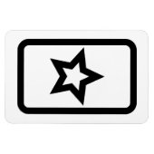 Zener-Kaart | Holle 5 puntige ster Magneet (Horizontaal)