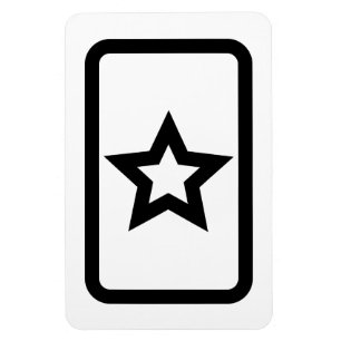 Zener-Kaart Holle 5 puntige ster Magneet