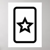 Zener-Kaart | Holle 5 puntige ster Poster (Voorkant)