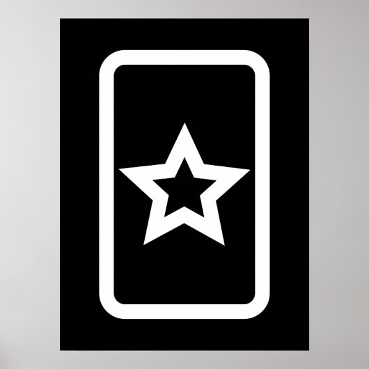 Zener-Kaart | Holle 5 puntige ster Poster (Voorkant)