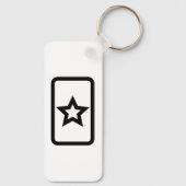 Zener-Kaart | Holle 5 puntige ster Sleutelhanger (Achterkant)