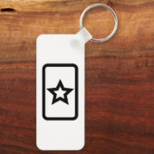 Zener-Kaart | Holle 5 puntige ster Sleutelhanger (Achterkant)