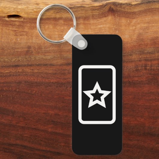 Zener-Kaart | Holle 5 puntige ster Sleutelhanger (Voorkant)