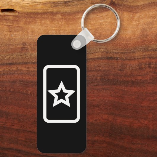 Zener-Kaart | Holle 5 puntige ster Sleutelhanger (Achterkant)