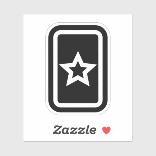 Zener-Kaart | Holle 5 puntige ster Sticker (Vel)