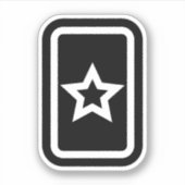 Zener-Kaart | Holle 5 puntige ster Sticker (Voorkant)