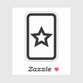 Zener-Kaart | Holle 5 puntige ster Sticker (Vel)
