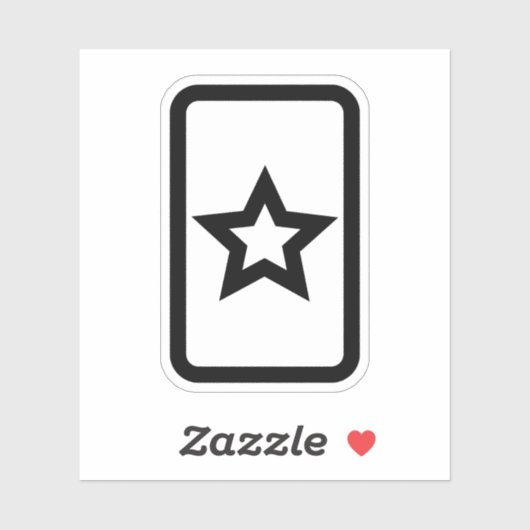Zener-Kaart | Holle 5 puntige ster Sticker (Vel)