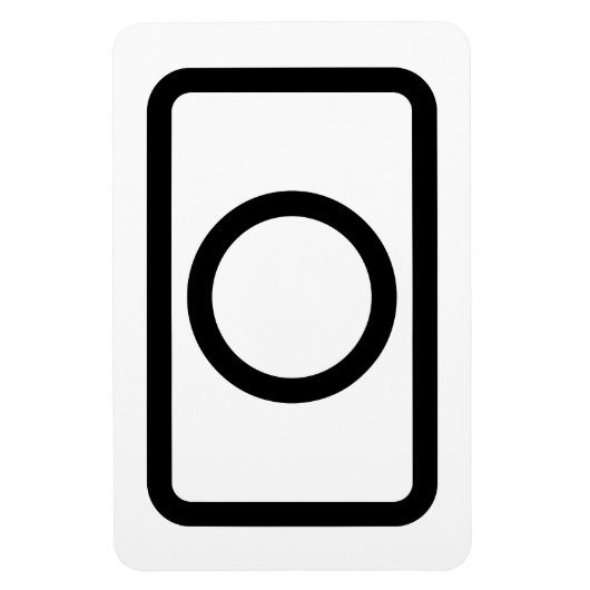 Zener-Kaart | holle cirkel Magneet (Verticaal)