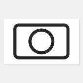 Zener-Kaart | holle cirkel Rechthoekige Sticker (Voorkant)