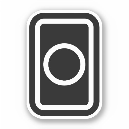 Zener-Kaart | holle cirkel Sticker (Voorkant)