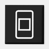 Zener-Kaart | Holle vierkant Magneet (Voorkant)