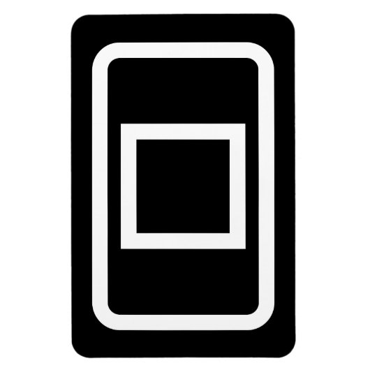 Zener-Kaart | Holle vierkant Magneet (Verticaal)