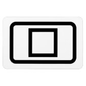 Zener-Kaart | Holle vierkant Magneet (Horizontaal)